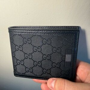 Gucci Black Monogram Card Holder